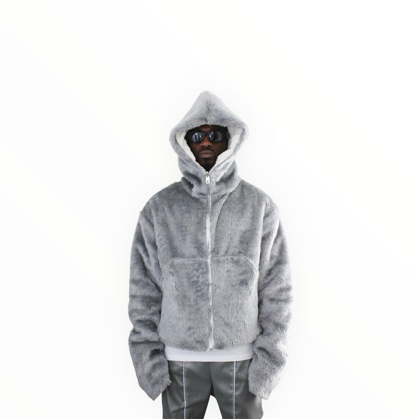 Endz Hntr Grey "Wulf" Fur Jacket