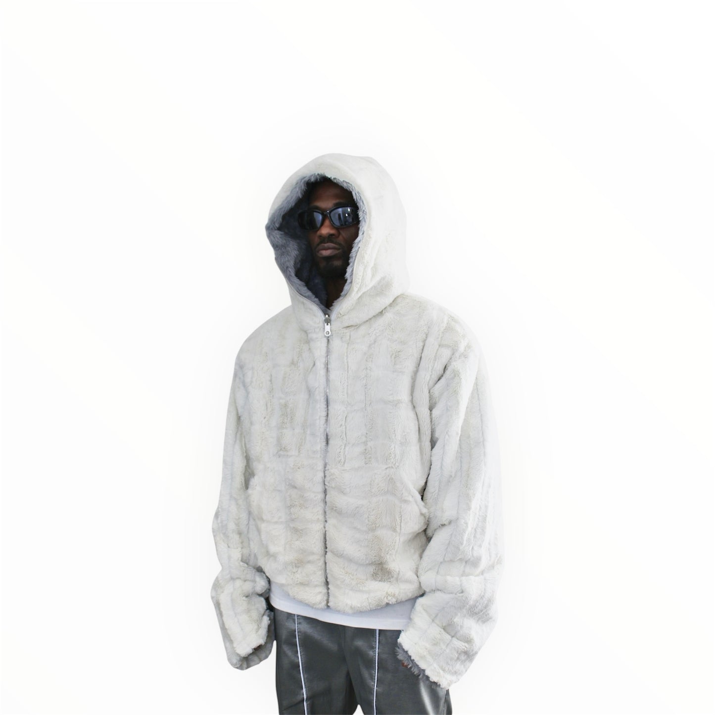 Endz Hntr Grey "Wulf" Fur Jacket