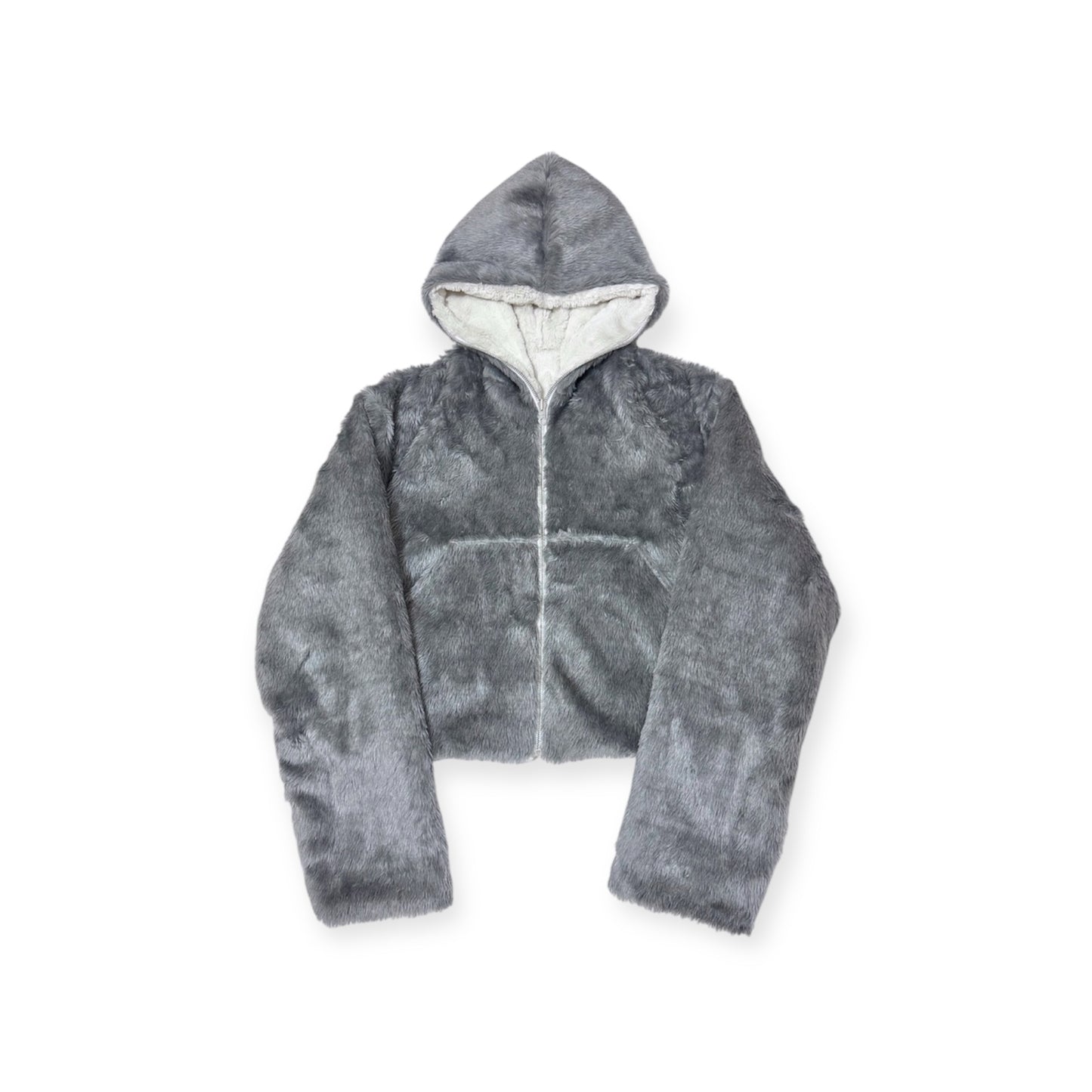 Endz Hntr Grey "Wulf" Fur Jacket